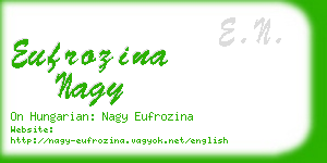 eufrozina nagy business card